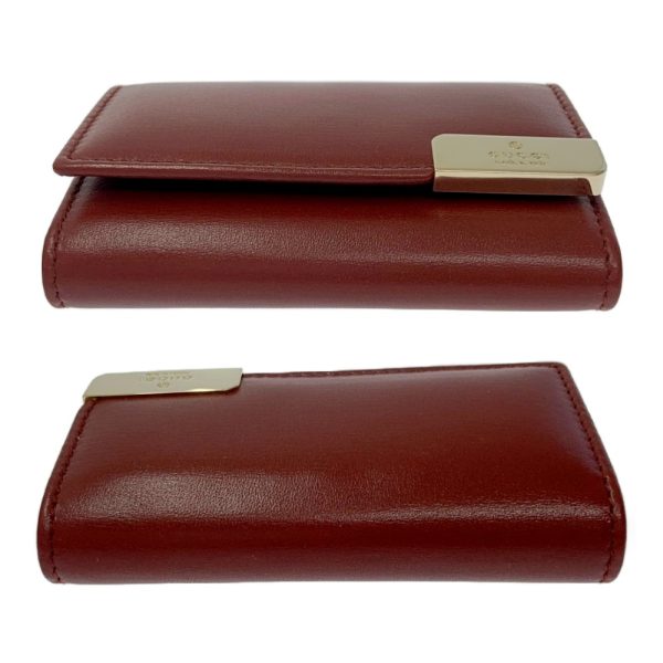 189808 5 Gucci Leather 6 Row Key Case Bordeaux