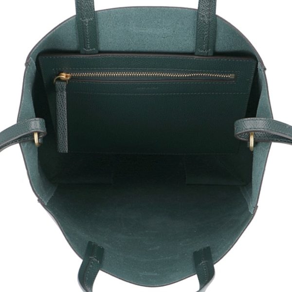 189813xba31an 5 CELINE Vertical Hippo Small CABAS Tote Bag Dark Green