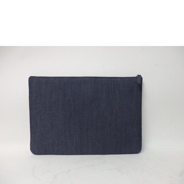 18988 2 CHANEL Deauville Denim Clutch Blue