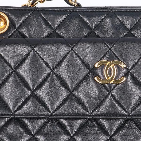 18989 11 Chanel Matelasse Chain Shoulder Bag Black