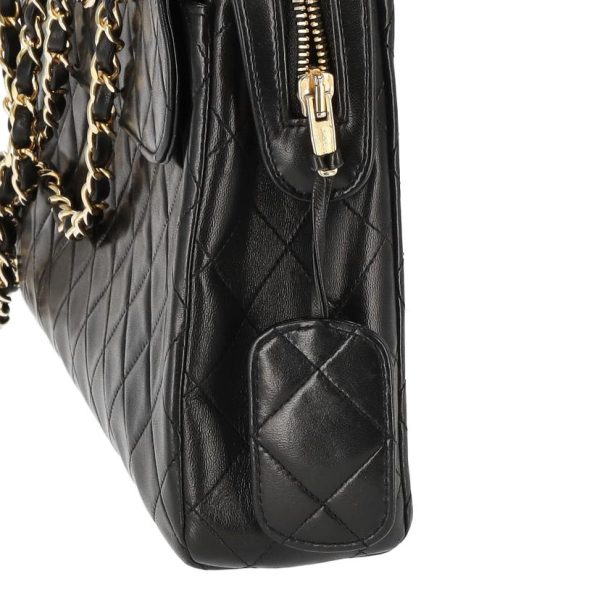 18989 12 Chanel Matelasse Chain Shoulder Bag Black