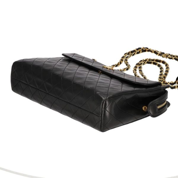 18989 3 Chanel Matelasse Chain Shoulder Bag Black