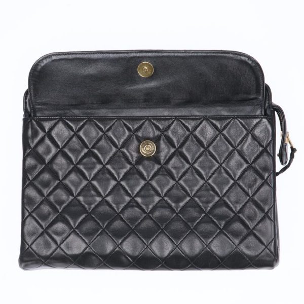 18989 5 Chanel Matelasse Chain Shoulder Bag Black