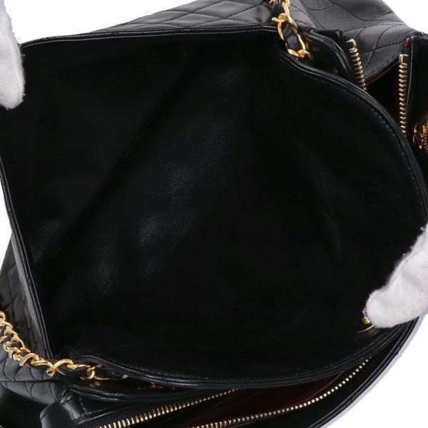 18989 8 Chanel Matelasse Chain Shoulder Bag Black