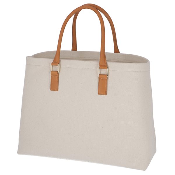 190062bnz02nt 2 CELINE Horizontal Canvas Tote Bag Beige