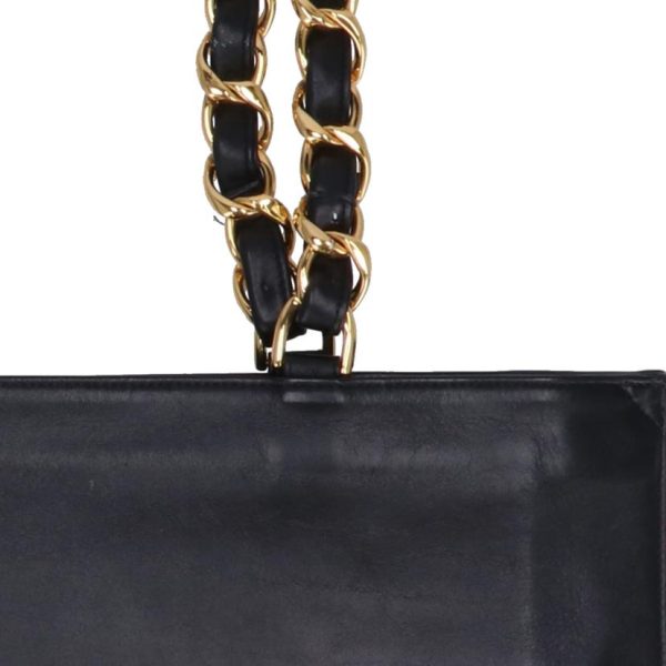 19118 9 Chanel Big Chain Tote Bag Black