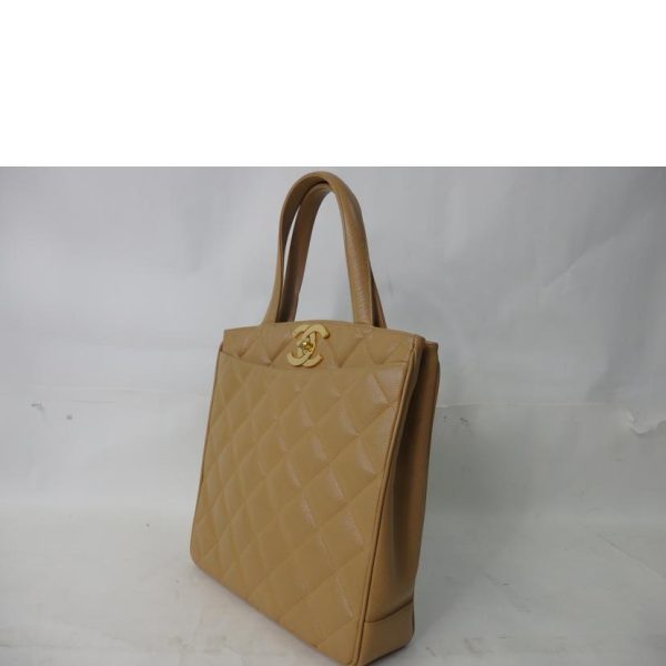 19132 3 Chanel Caviar Tote Bag Beige