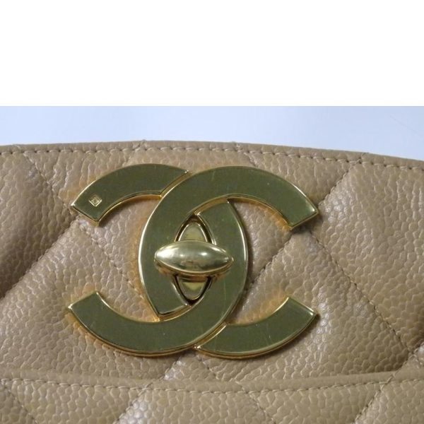 19132 7 Chanel Caviar Tote Bag Beige