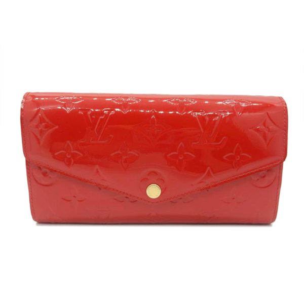 19134 1 Louis Vuitton Portefeuil Sarah Wallet Vernis Sleaze Red