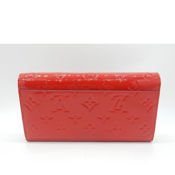 19134 2 Louis Vuitton Portefeuil Sarah Wallet Vernis Sleaze Red