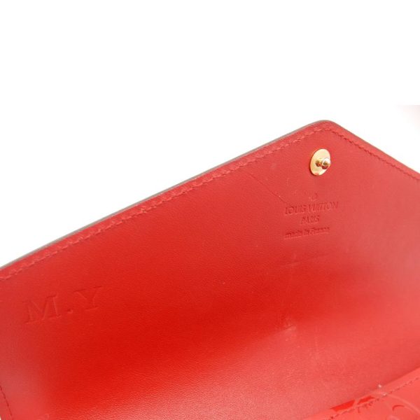 19134 6 Louis Vuitton Portefeuil Sarah Wallet Vernis Sleaze Red