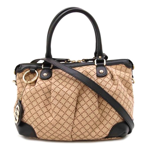 19149 1 Gucci Sookie Diamante 2Way Mini Boston Black