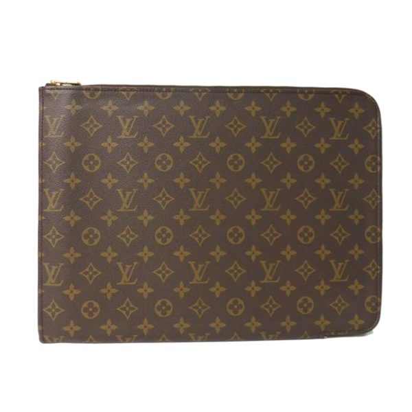 19176 2 Louis Vuitton Poche Document Briefcase Bag Monogram