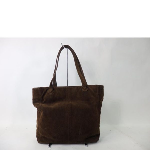 19180 2 Chanel Suede Leather Tote Bag Brown