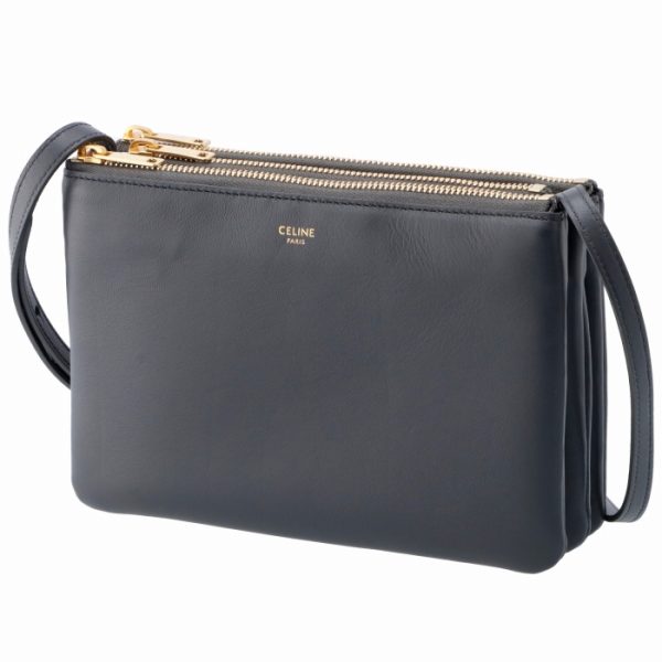 192033cad10dc 1 CELINE Trio Small Shoulder Bag Gray