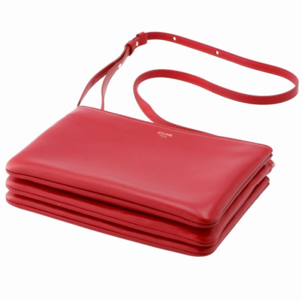 192033cad27ed 3 CELINE Trio Small Shoulder Bag Red