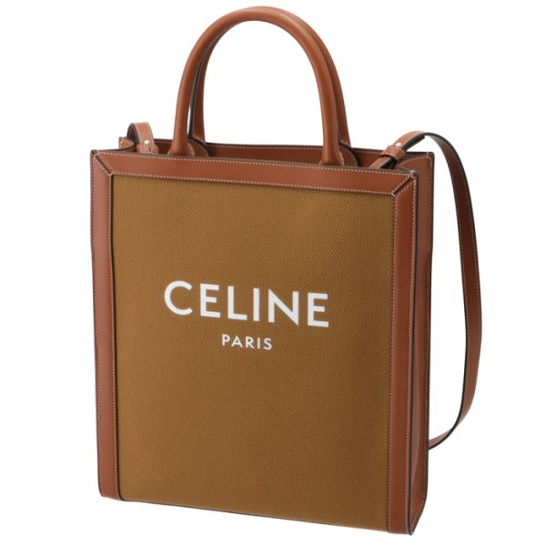 192082cjf28ot 1 CELINE Small Vertical CABAS Tote Bag Brown