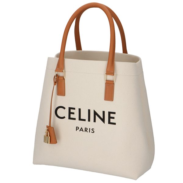 192162bnz02nt o 1 CELINE Horizontal Canvas Tote Bag Logo Print