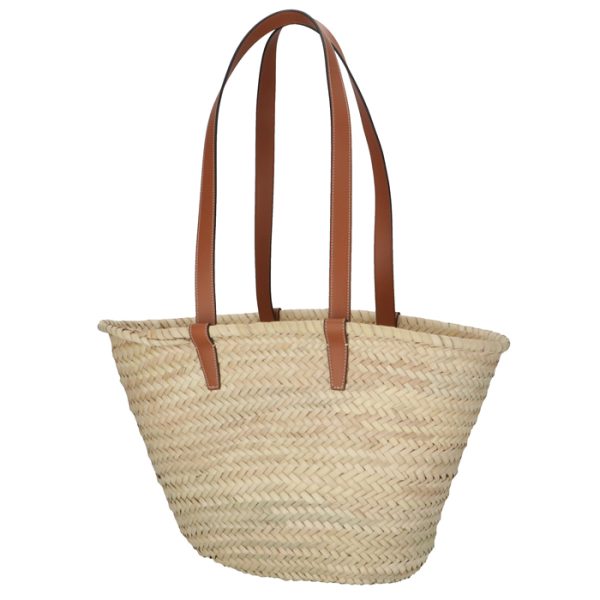 192622cgg04lu 2 CELINE Medium Triomphe Basket Bag Beige