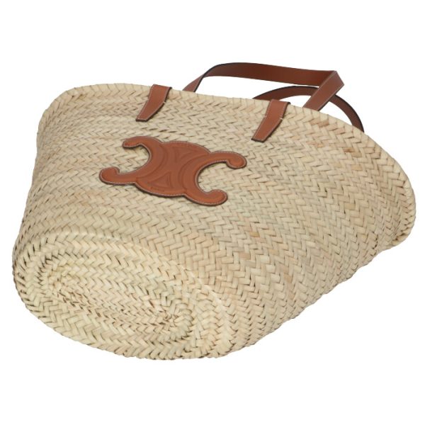 192622cgg04lu 3 CELINE Medium Triomphe Basket Bag Beige