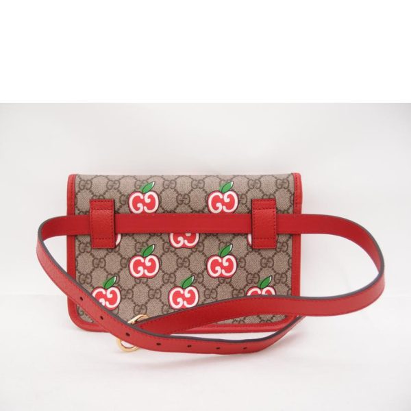 19293 2 GUCCI GG Supreme Apple Waist Bag Red