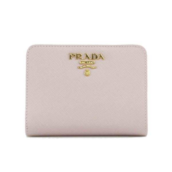 19309 1 Prada Saffiano Bifold Leather Wallet Black