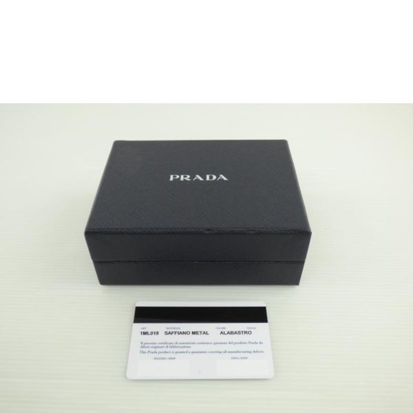 19309 8 Prada Saffiano Bifold Leather Wallet Black