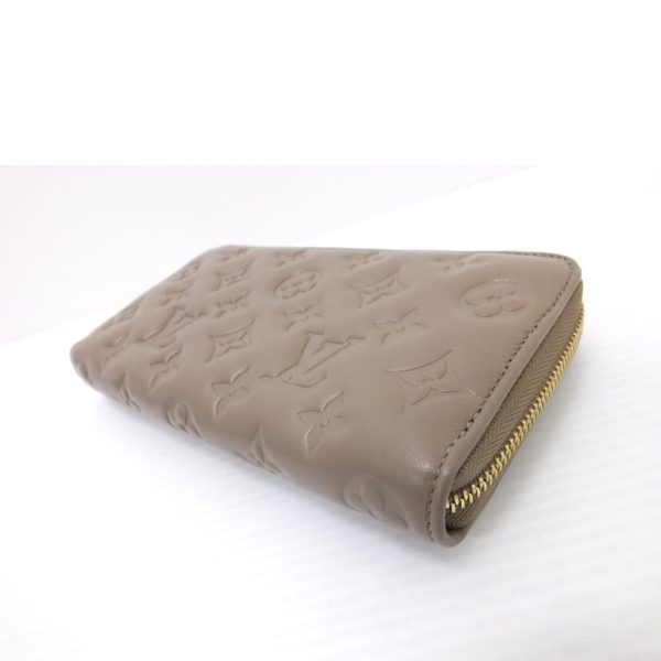 19323 3 Louis Vuitton Zippy Embossed Wallet Brown