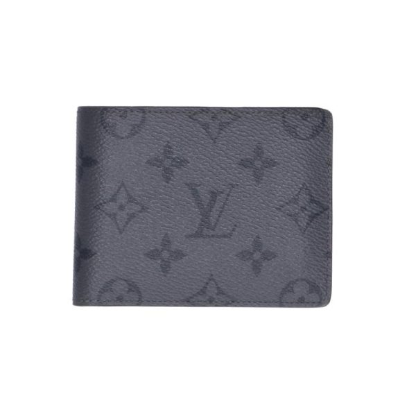 19353 1 Louis Vuitton Portefeuil Slender Monogram Eclipse Wallet Black