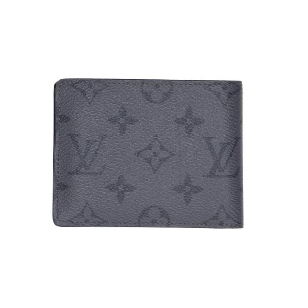 19353 2 Louis Vuitton Portefeuil Slender Monogram Eclipse Wallet Black