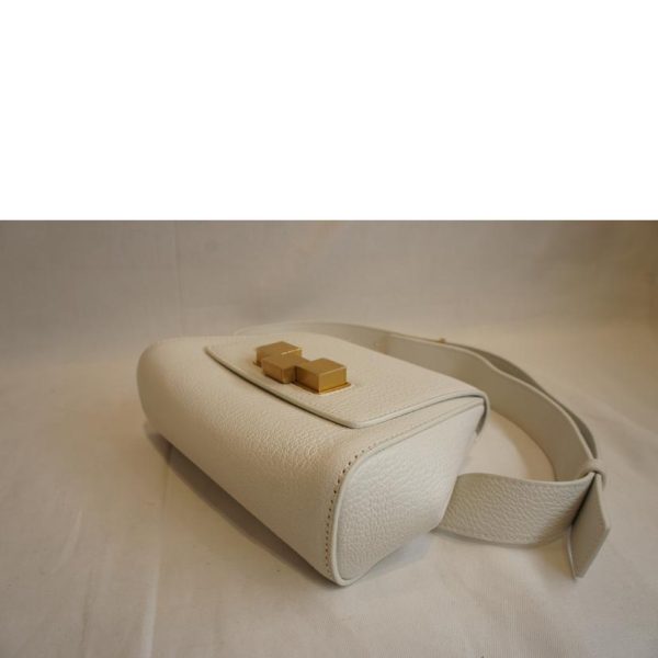 19354 3 Bottega Veneta Leather Belt Bag Waist Pouch White