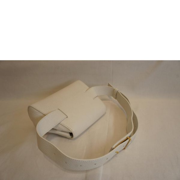 19354 4 Bottega Veneta Leather Belt Bag Waist Pouch White