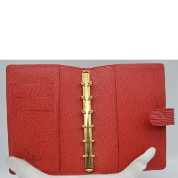 19384 5 Louis Vuitton Agenda PM Epi Planner Castilian Red