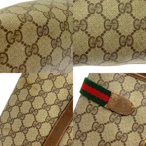 193958 10 Gucci PVC Coated Canvas Old Sherry Line Tote Bag