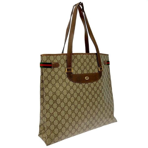 193958 3 Gucci PVC Coated Canvas Old Sherry Line Tote Bag