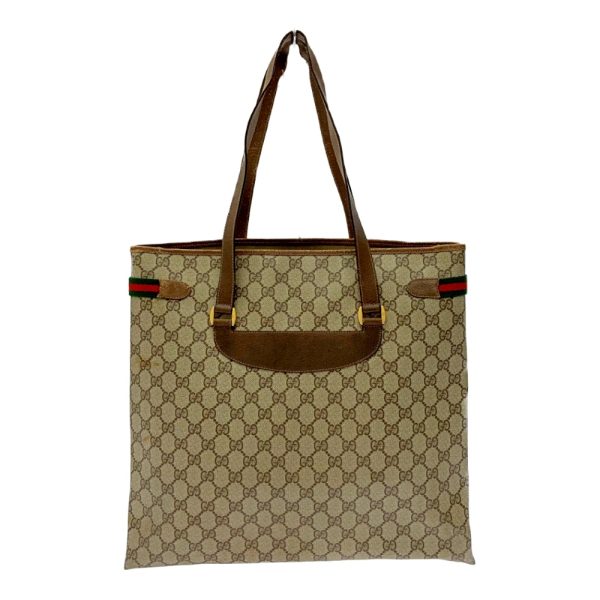 193958 4 Gucci PVC Coated Canvas Old Sherry Line Tote Bag