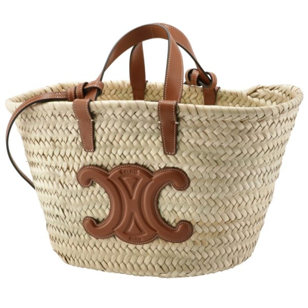 194002cgg04lu 1 Celine Mini Tote Bag Teen Triomphe Pannier Basket Brown