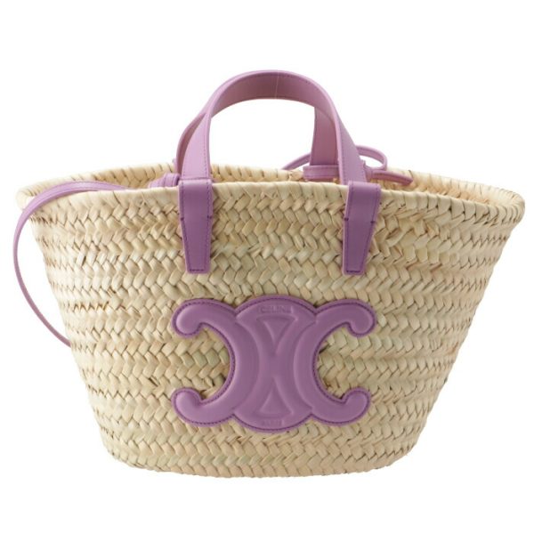 194002cgg32mv Celine Mini Tote Bag Teen Triomphe Pannier Basket Purple