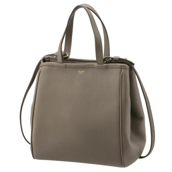 194073cr718tp 1 Celine Folded Cabas Tote Bag Taupe Beige Brown