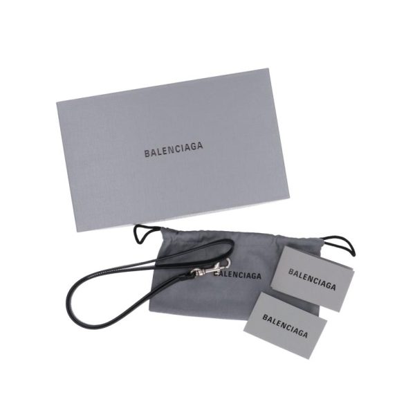 19483 5 Balenciaga Phone Holder Card Case Black