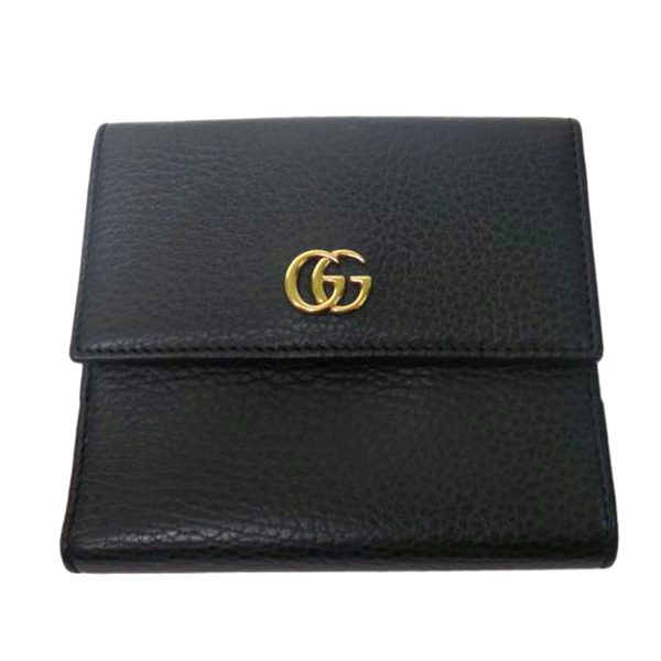 19527 1 Gucci GG Marmont W Hook Wallet Black