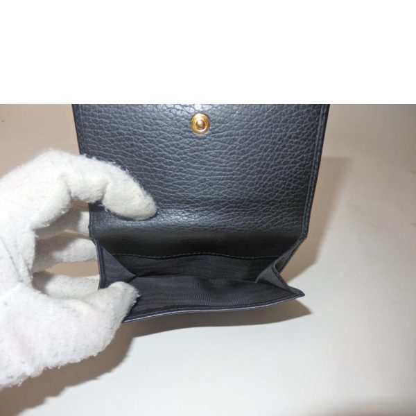 19527 6 Gucci GG Marmont W Hook Wallet Black