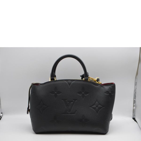 19544 2 Louis Vuitton Petit Palais PM Monogram Empreinte Handbag Noir