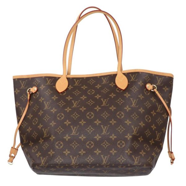 19552 1 Louis Vuitton Neverfull Monogram Tote Bag Beige