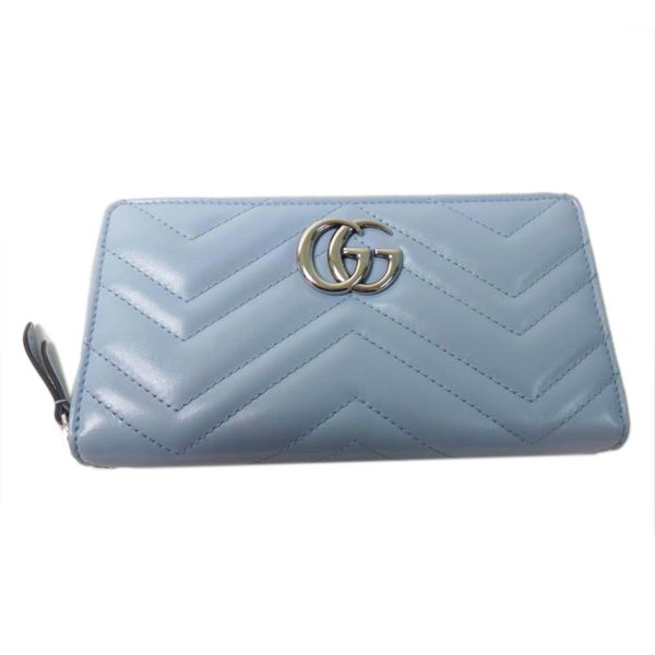 19558 1 Gucci GG Marmont Round Zip Long Wallet