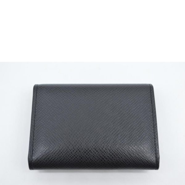 19575 2 Louis Vuitton Amberop Taiga Card Case Black