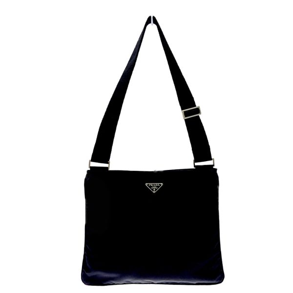 195772 1 Prada Nylon Shoulder Bag Black