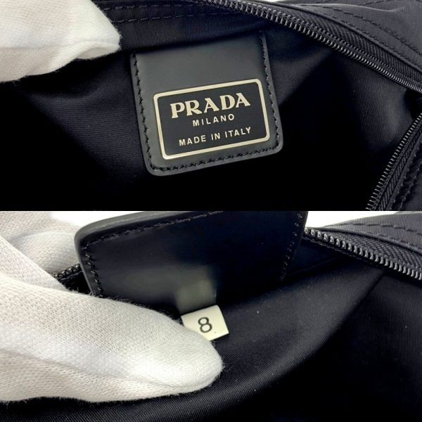 195772 10 Prada Nylon Shoulder Bag Black