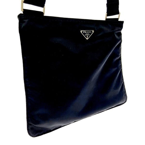 195772 4 Prada Nylon Shoulder Bag Black