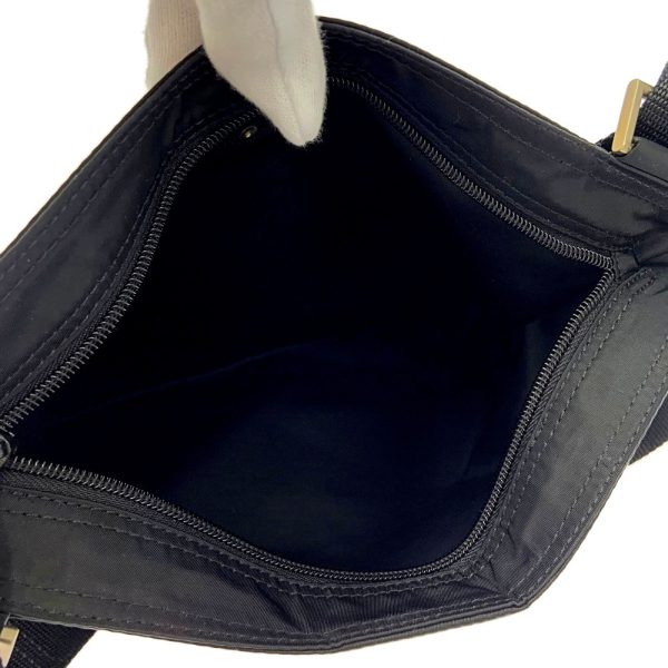 195772 6 Prada Nylon Shoulder Bag Black